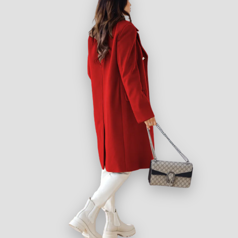 Badhie | Women’s Winter Jacket Luxe Double-Breasted Wool Long Coat