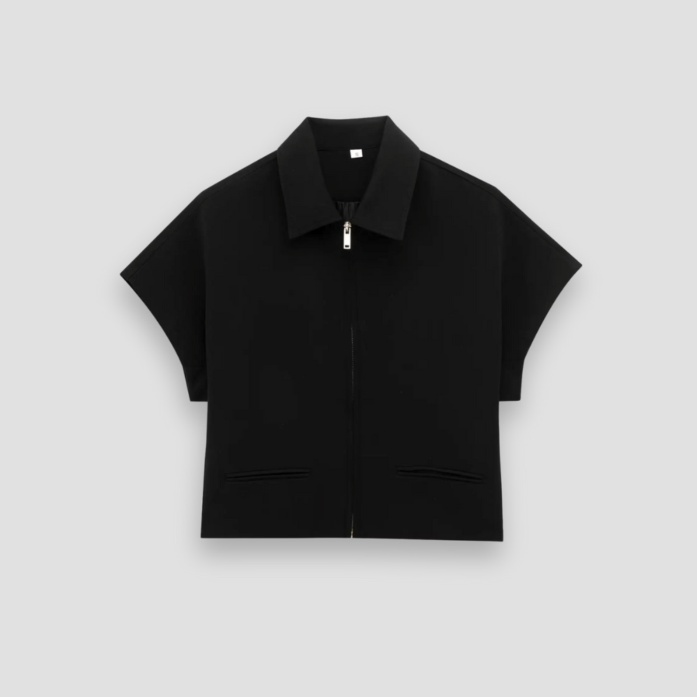 Badhie | Women's Cropped Zip Polo Top