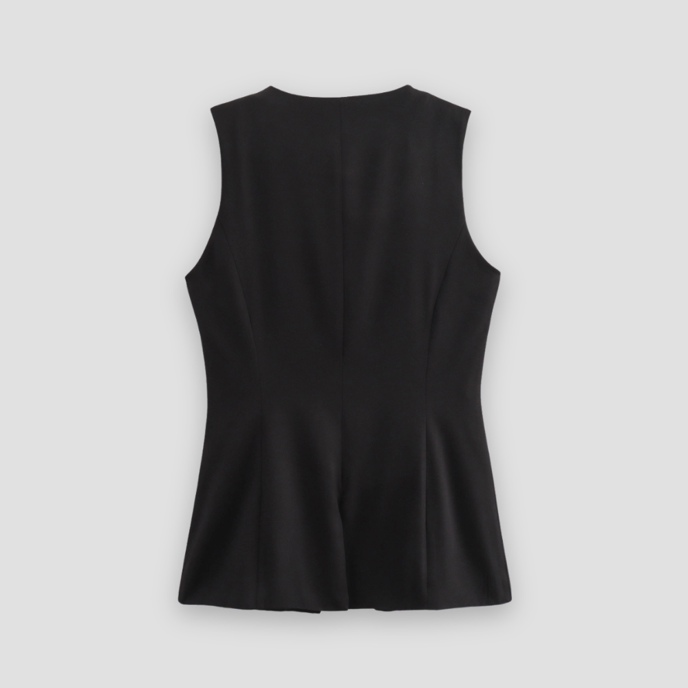 Badhie | Women’s Tailored Button-Front Vest Top