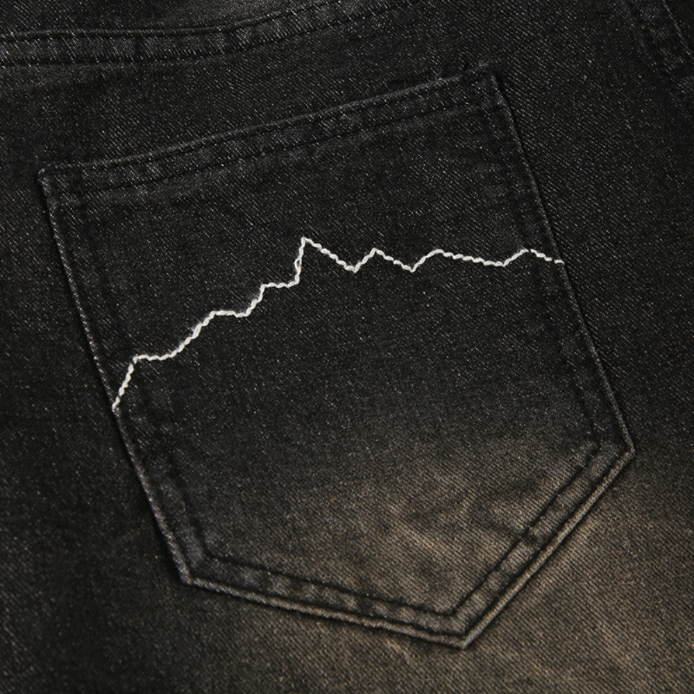 Badhie | Women’s Ombre Washed Wide-Leg Jeans