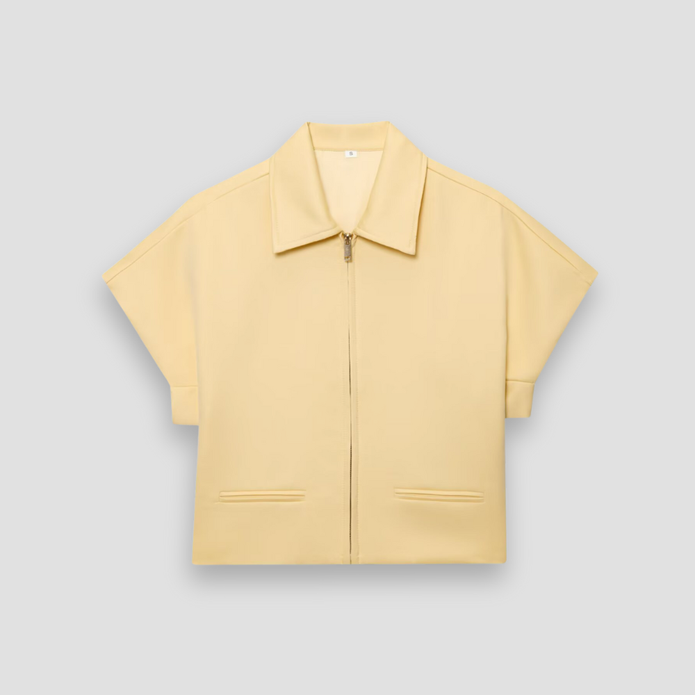 Badhie | Women's Cropped Zip Polo Top