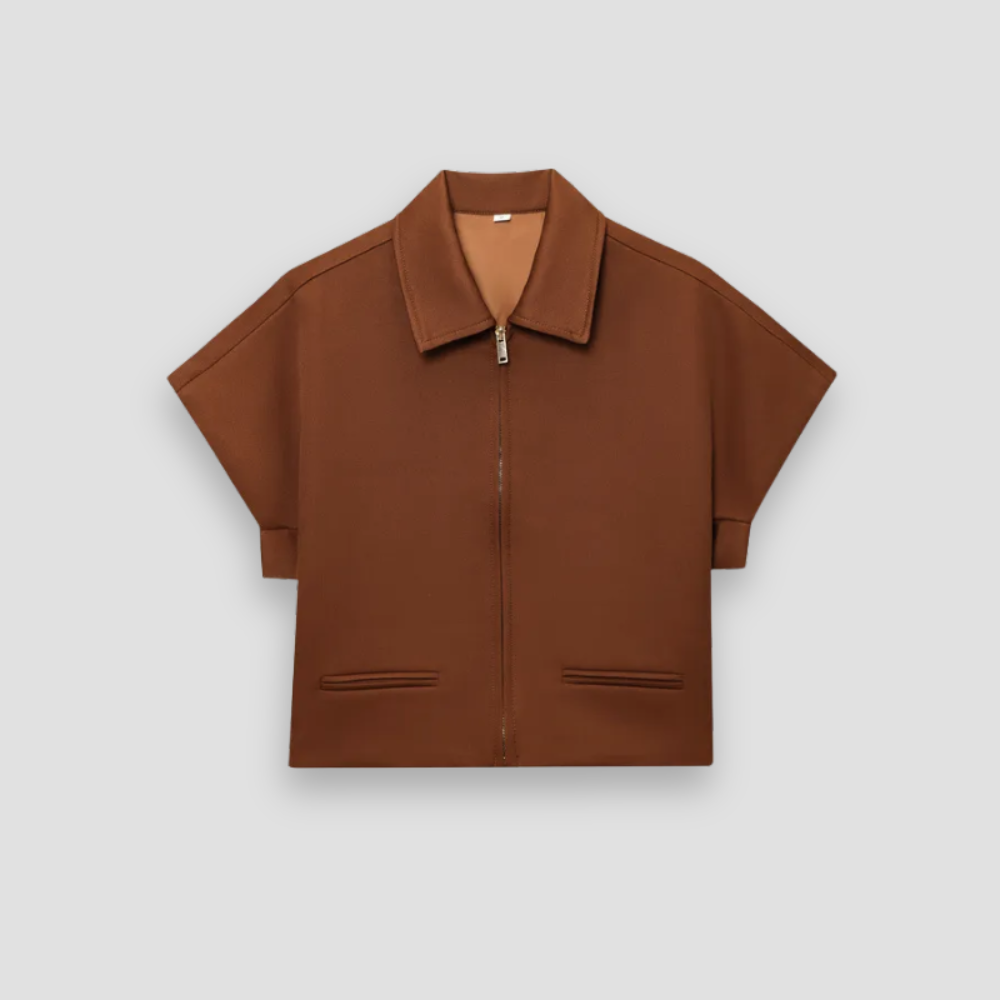 Badhie | Women's Cropped Zip Polo Top