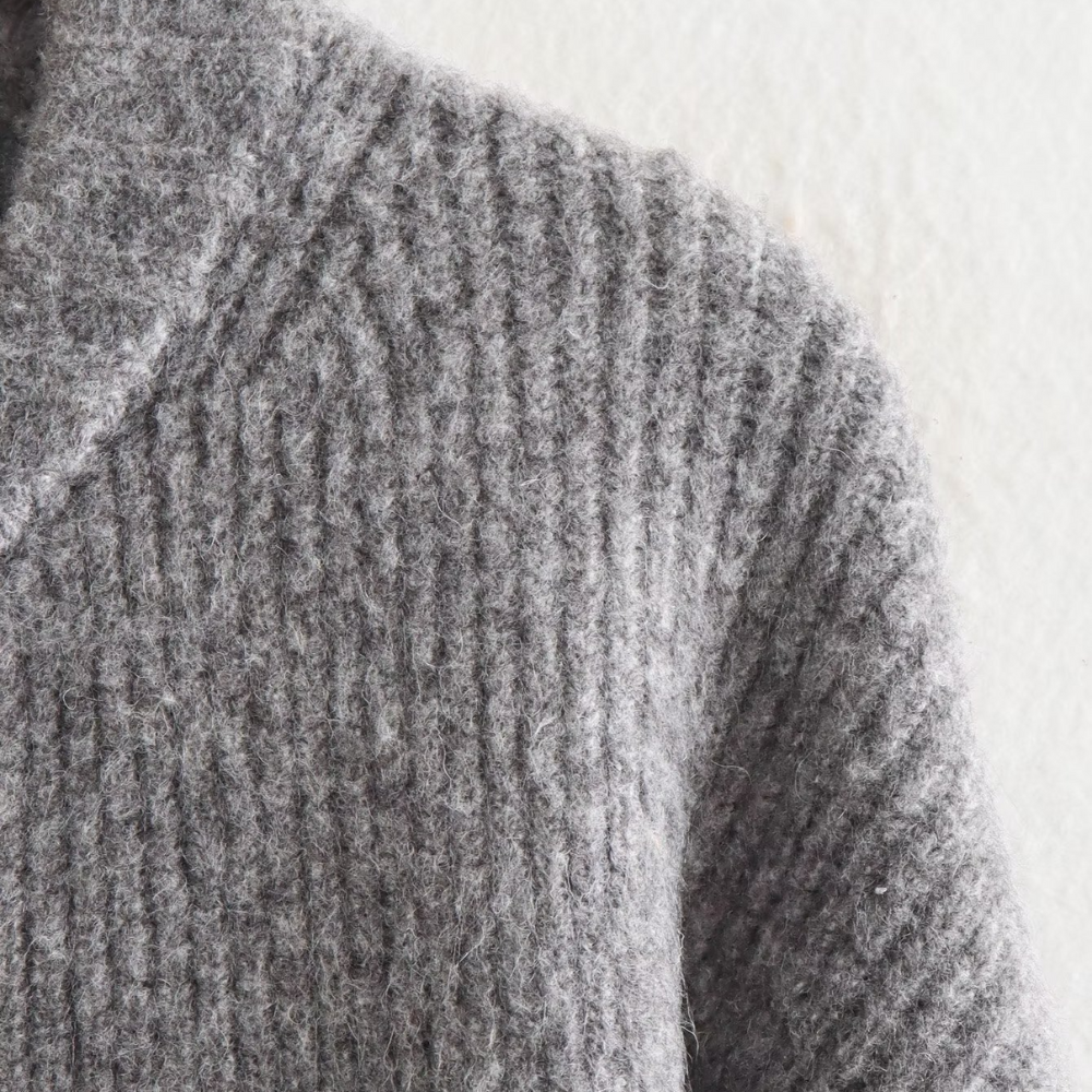 Badhie | Women's Jumper Cozy Zip-Up Ribbed Knit Sweater