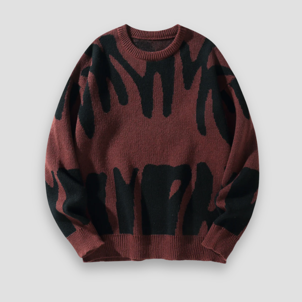 Badhie | Women’s Jumper Abstract Pattern Knit Sweater