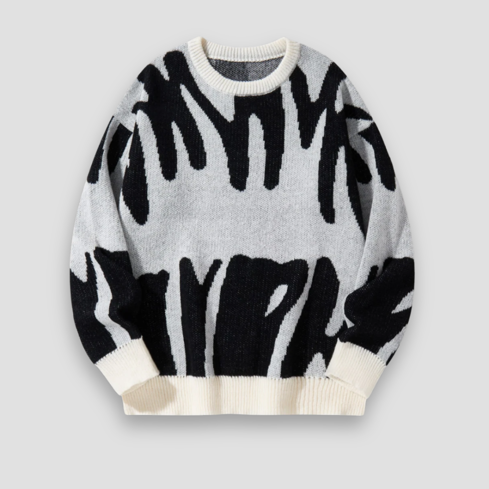 Badhie | Women’s Jumper Abstract Pattern Knit Sweater