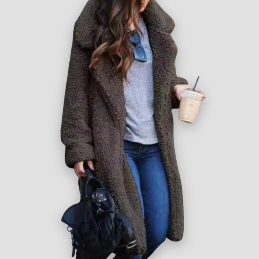 Badhie | Women’s Long Winter Teddy Fleece Coat