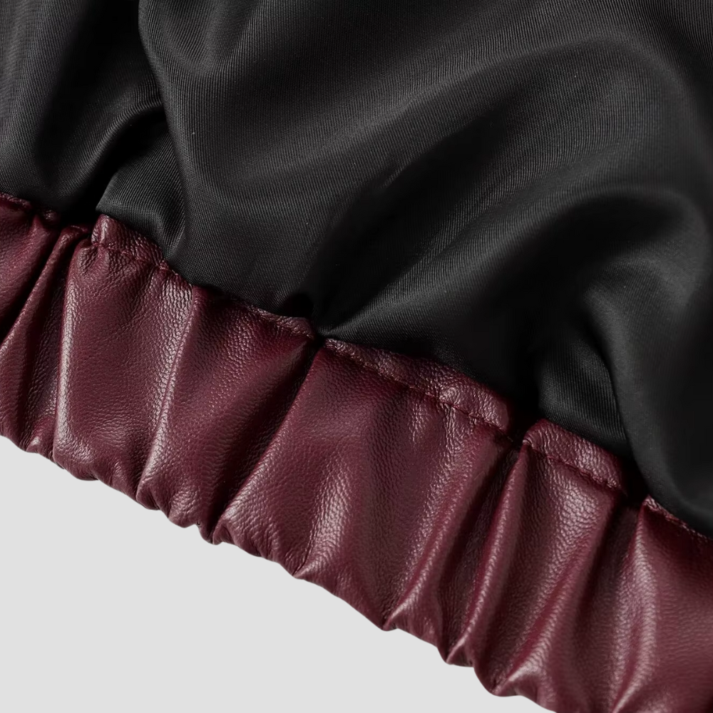 Badhie | Women’s Winter Leather Zip-Up Jacket