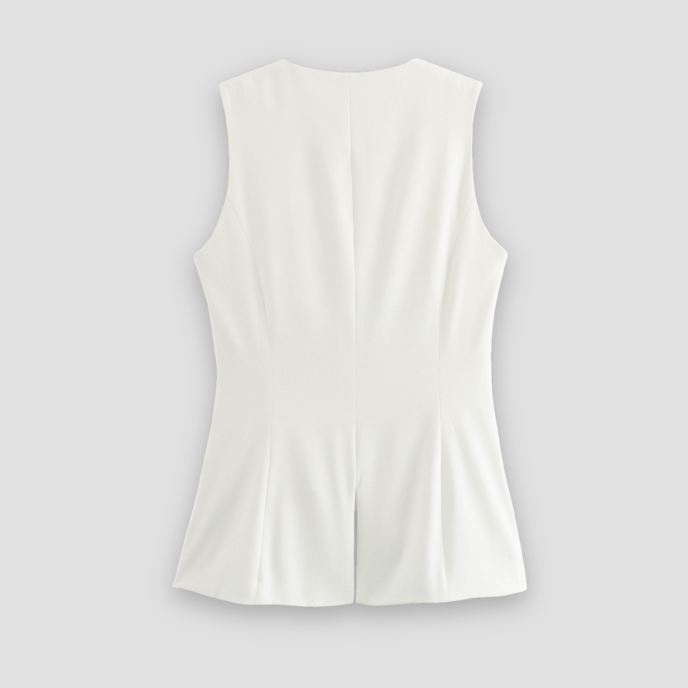 Badhie | Women’s Tailored Button-Front Vest Top