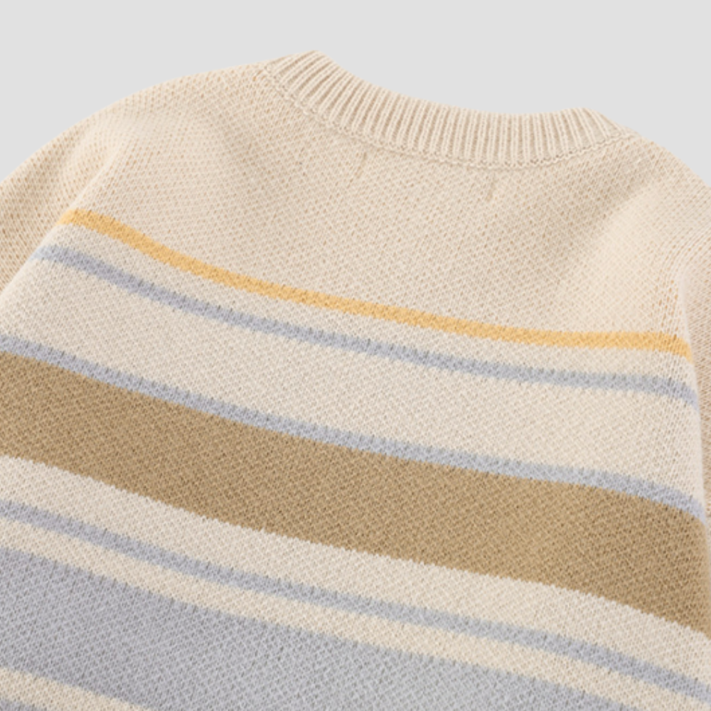 Badhie | Women's Jumper Oversized Knitted Striped Loose Fit Sweater