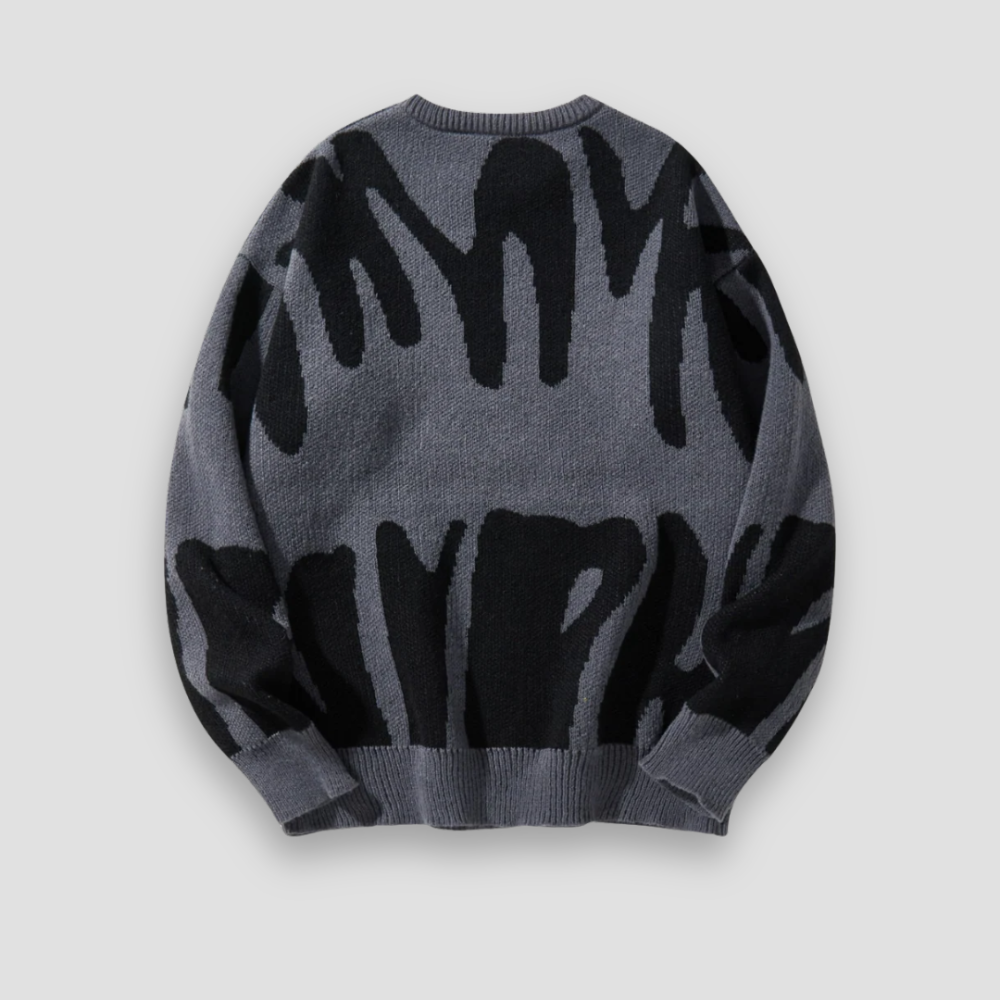 Badhie | Women’s Jumper Abstract Pattern Knit Sweater