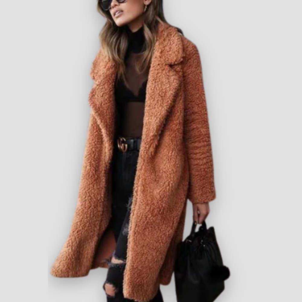 Badhie | Women’s Long Winter Teddy Fleece Coat