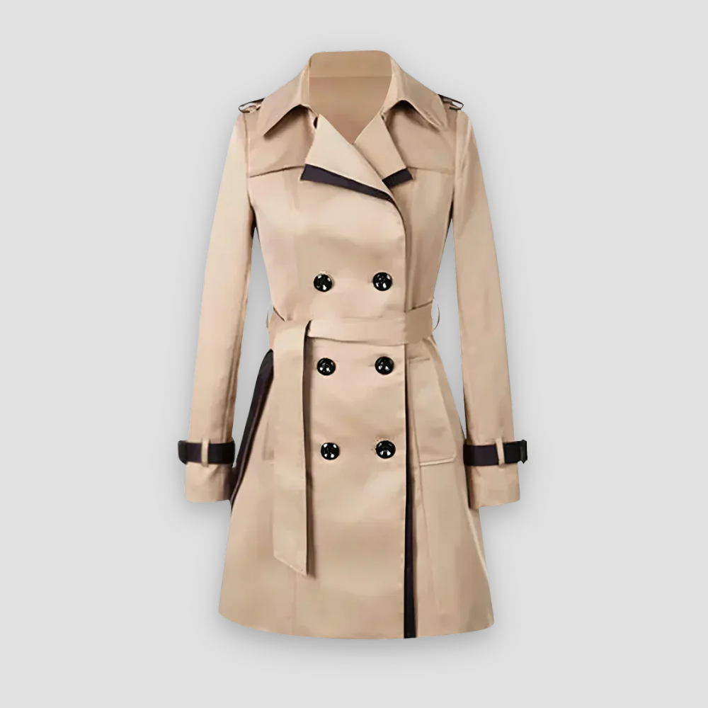 Badhie | Women’s Winter Jacket Classic Double-Breasted Trench Coat