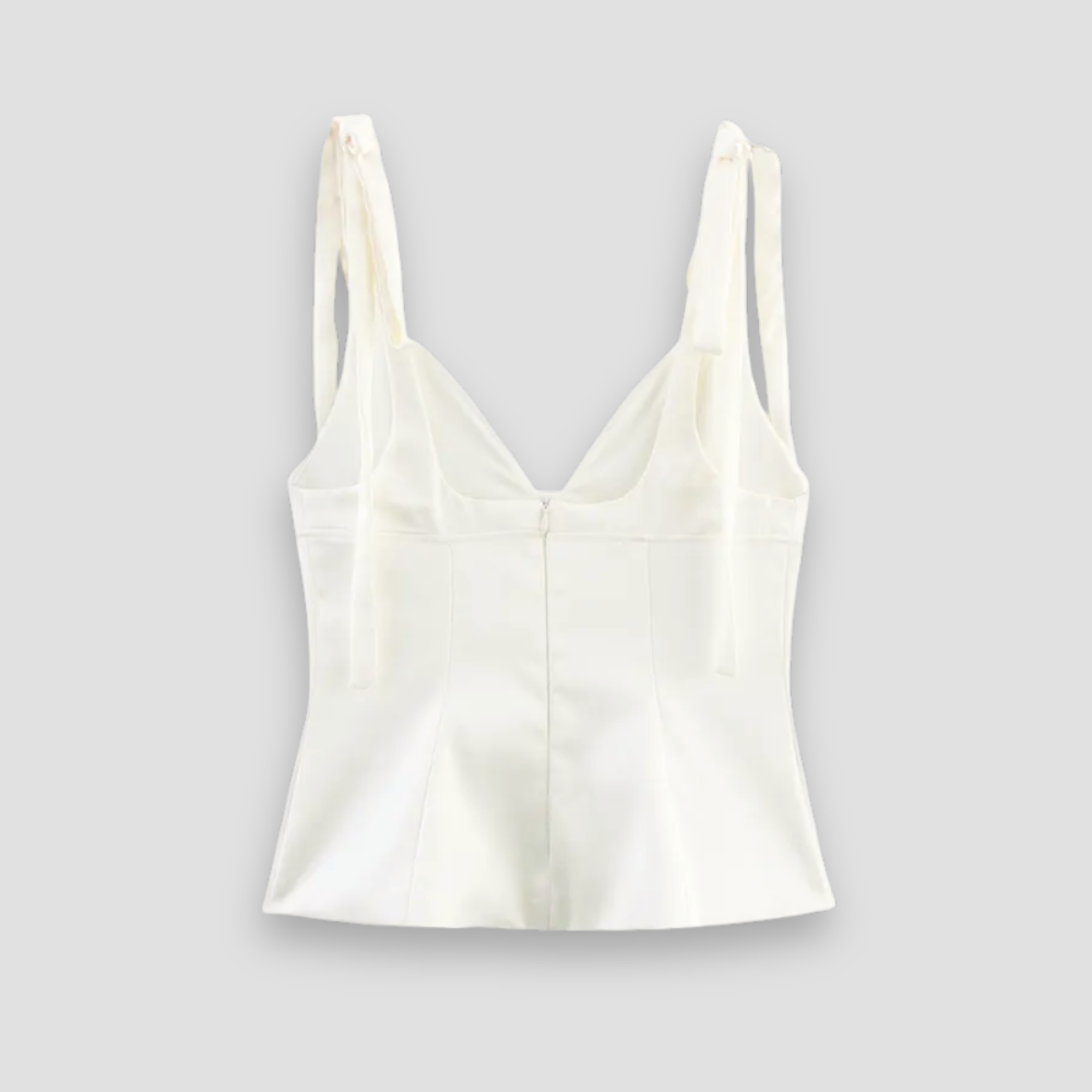 Badhie | Women’s Tie-Strap Bow Corset Cami Top