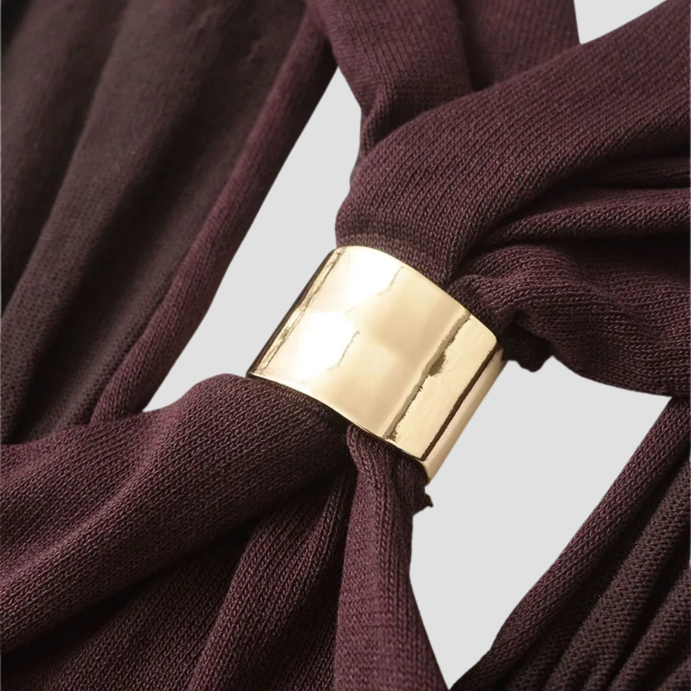 Badhie | Women’s Mocha Buckle-Twist Back Tank Top