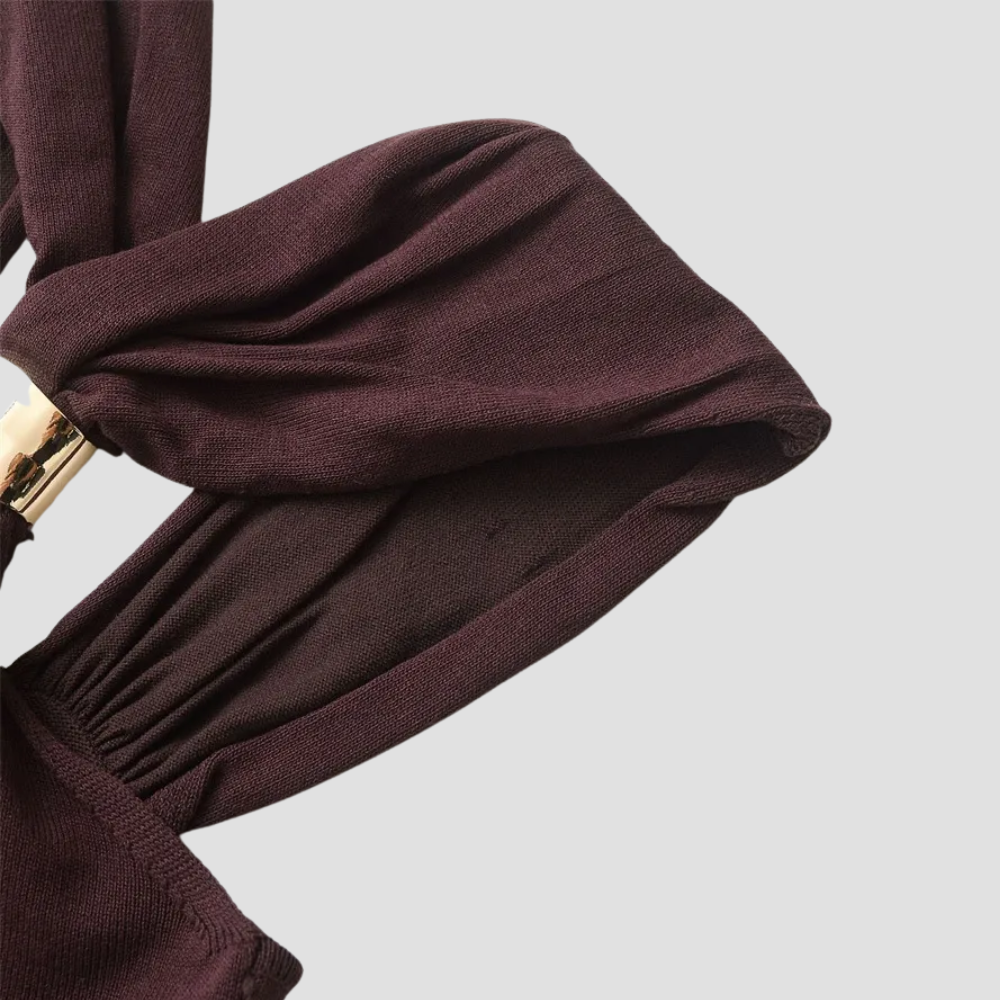 Badhie | Women’s Mocha Buckle-Twist Back Tank Top