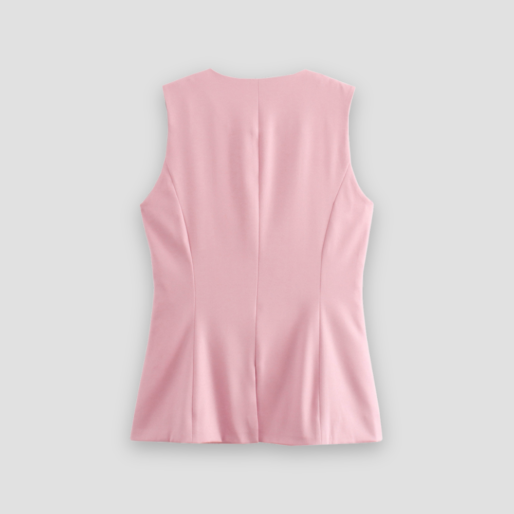 Badhie | Women’s Tailored Button-Front Vest Top