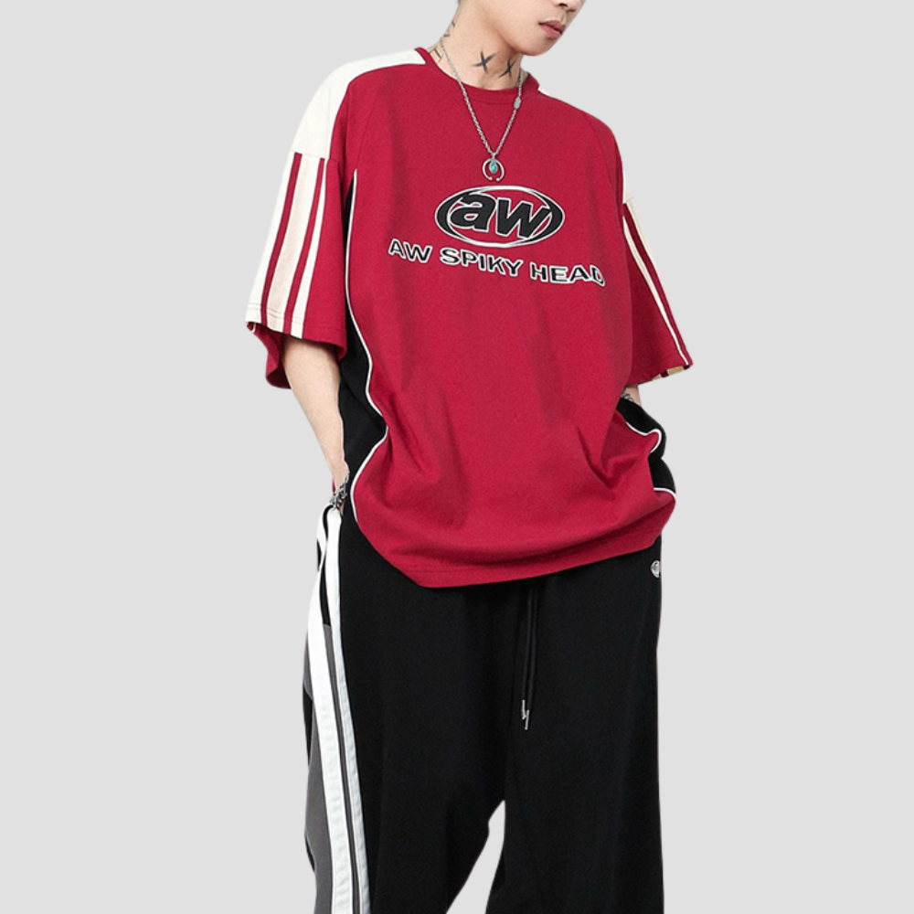 Badhie | Women's Oversized Streetwear Varsity T-Shirt