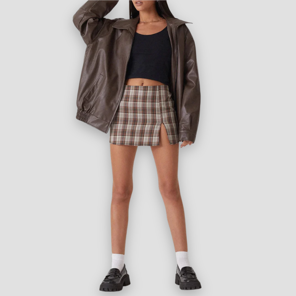 Badhie | Women’s Oversized Faux Leather Jacket