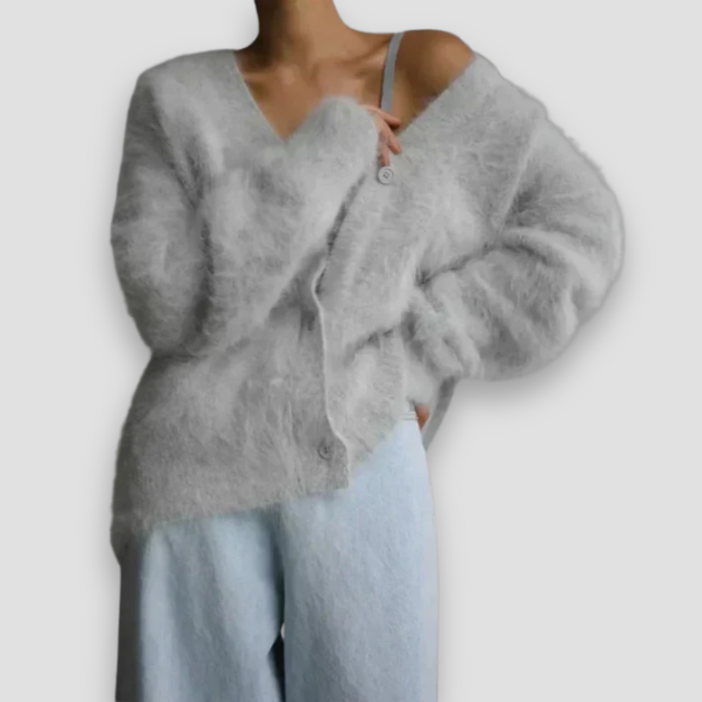 Badhie | Women’s Soft Fluffy Knit Cardigan