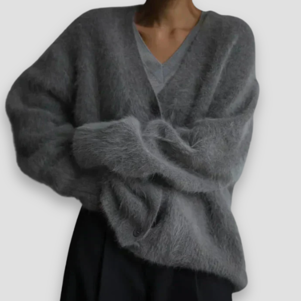 Badhie | Women’s Soft Fluffy Knit Cardigan