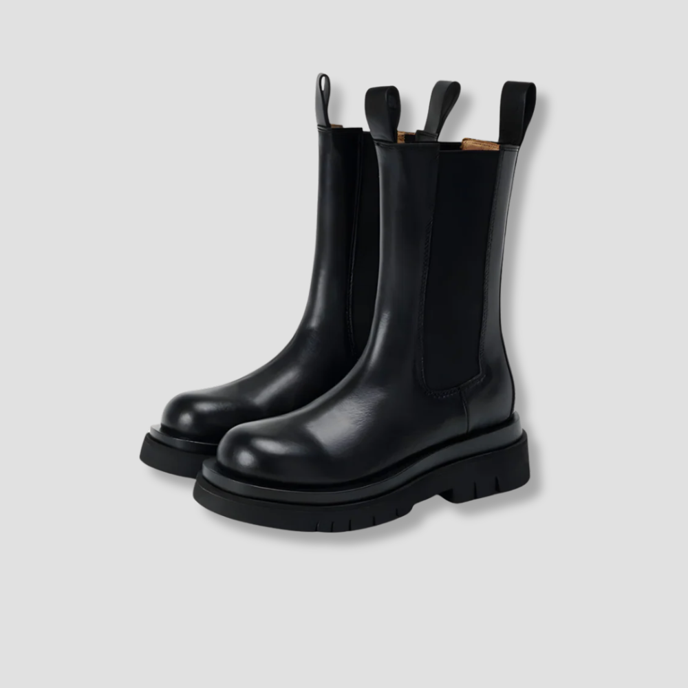 Badhie | Women’s Black Boots Classic Leather Chelsea Slip-On Boots