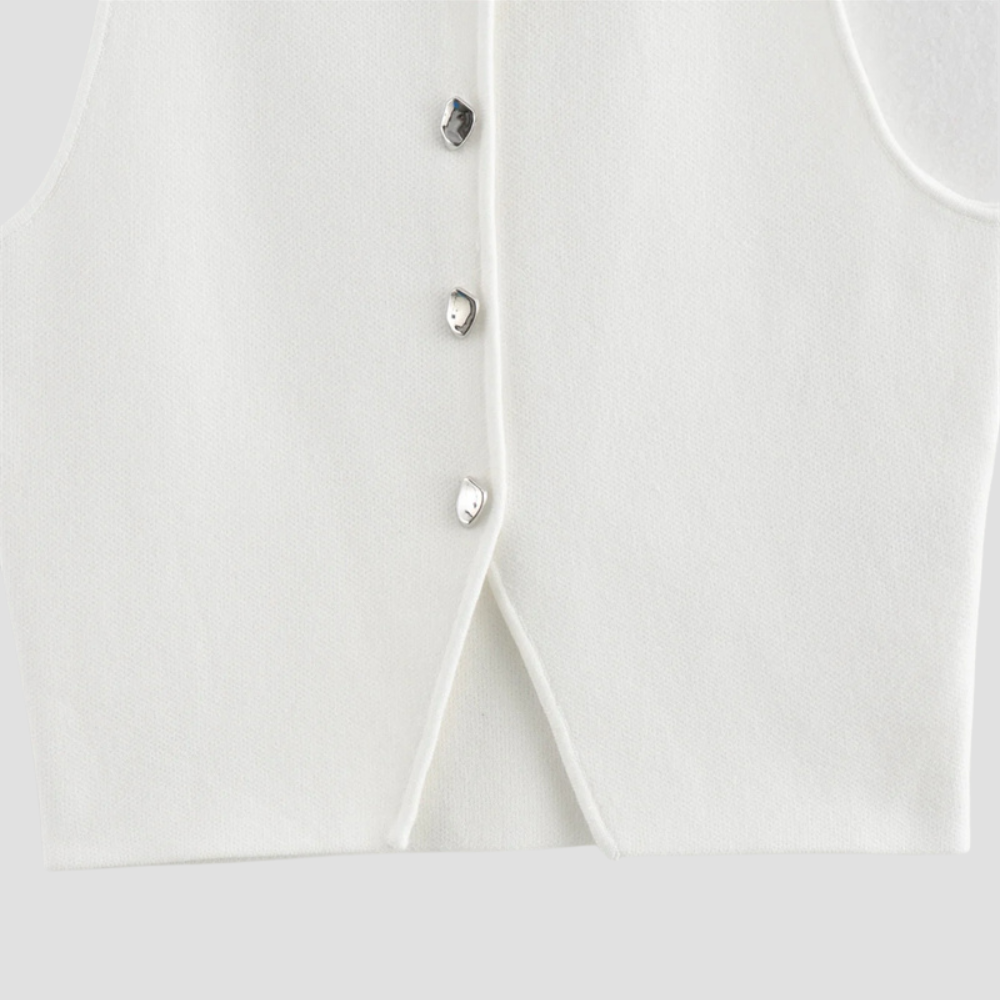 Badhie | Women’s Minimalist Button-Front Knit Vest