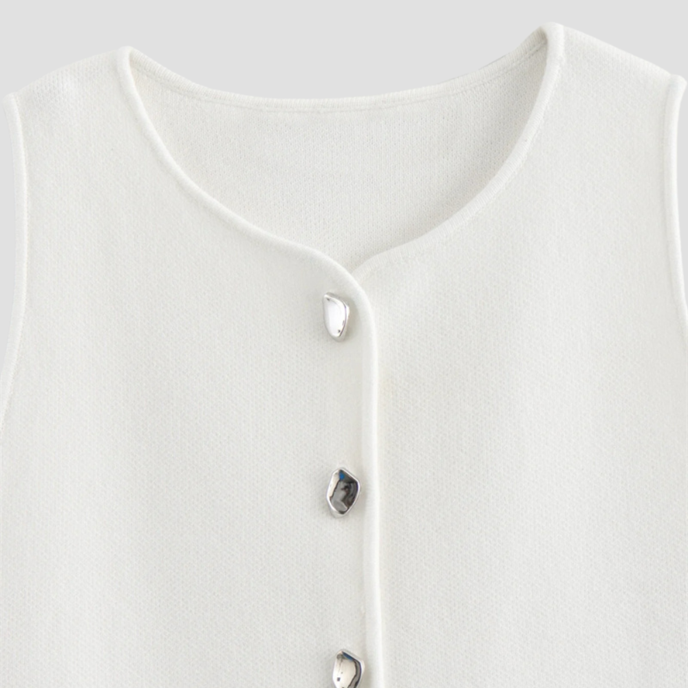 Badhie | Women’s Minimalist Button-Front Knit Vest
