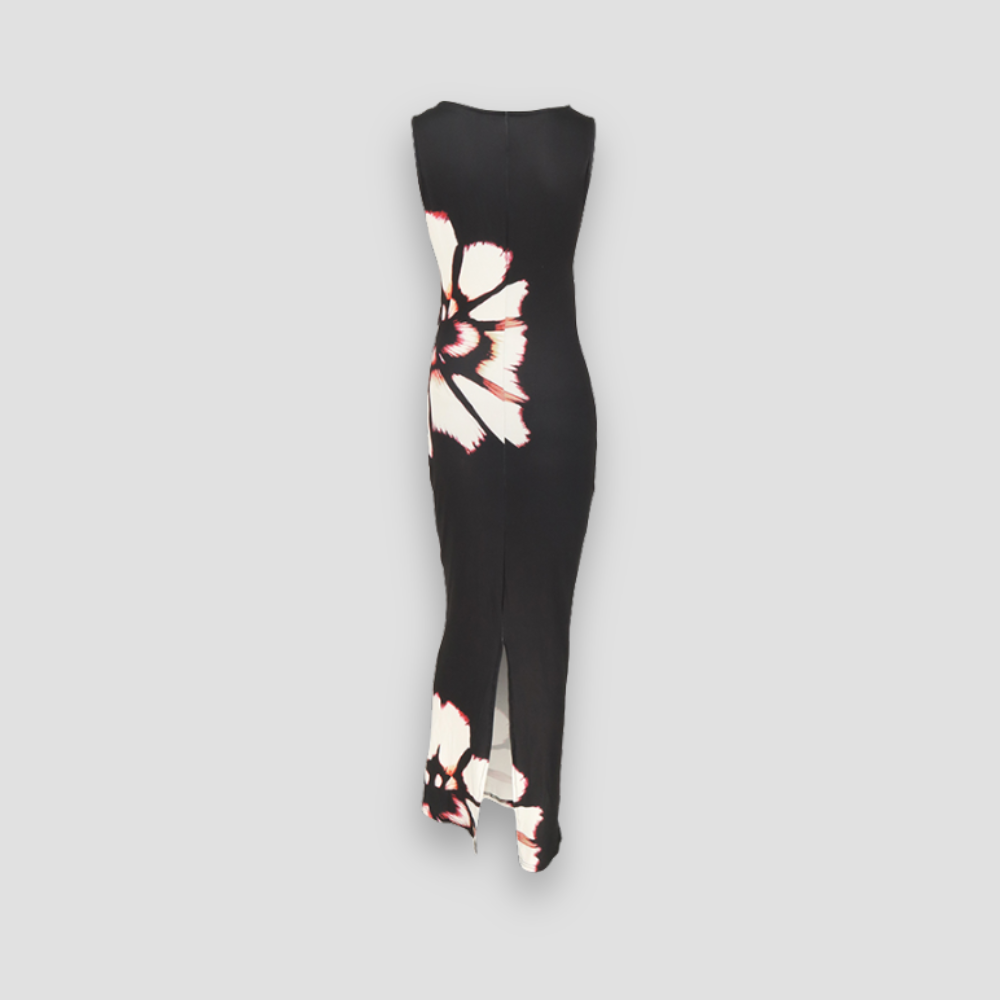 Badhie | Women's Floral Cutout Bodycon Maxi Dress