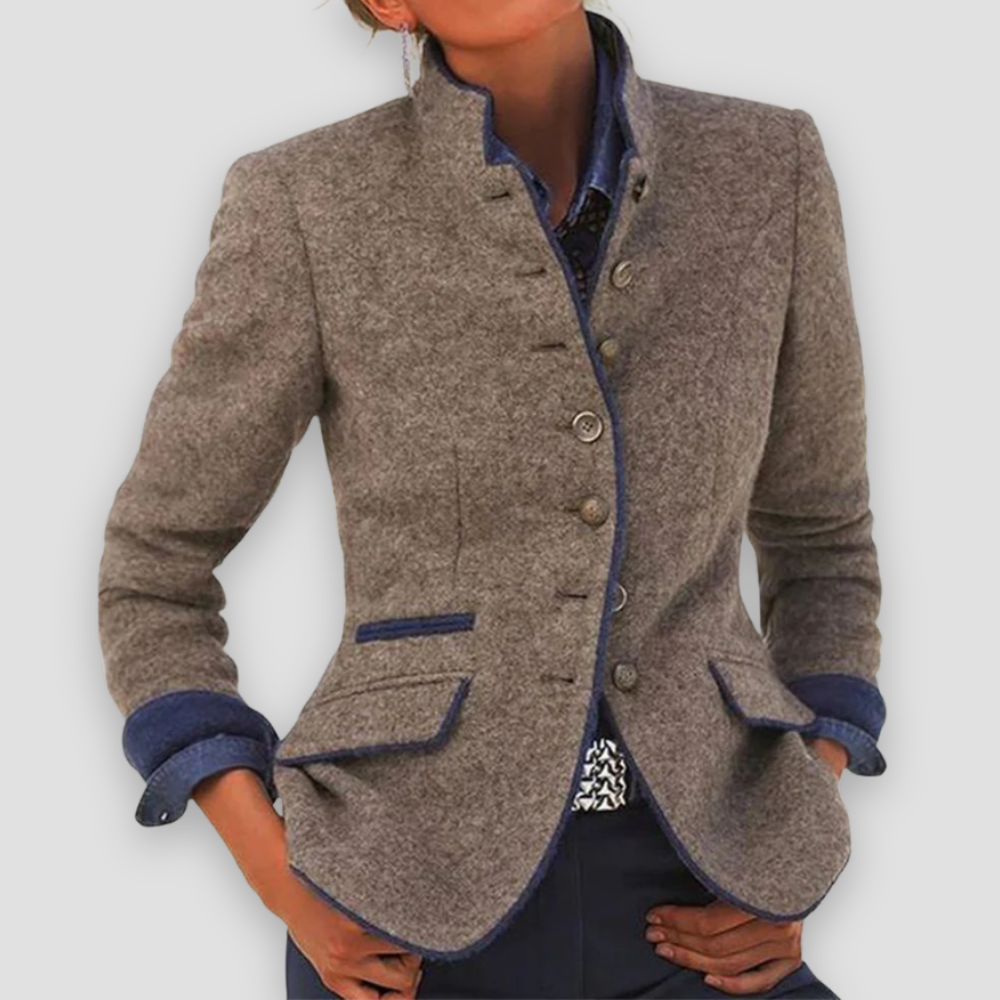 Badhie | Women’s Winter Jacket Tailored Wool Military Blazer