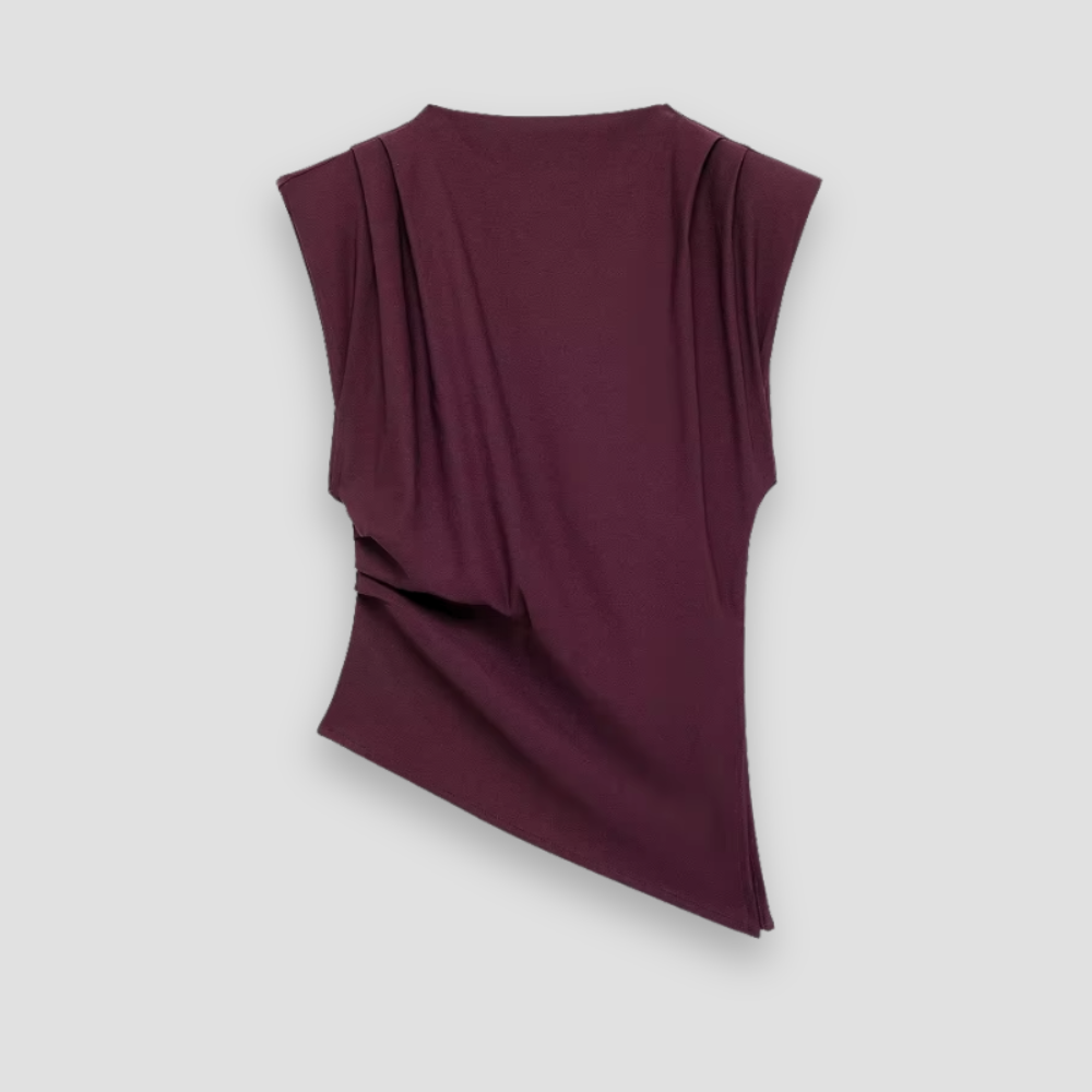 Badhie | Women’s Asymmetrical Draped Sleeveless Top