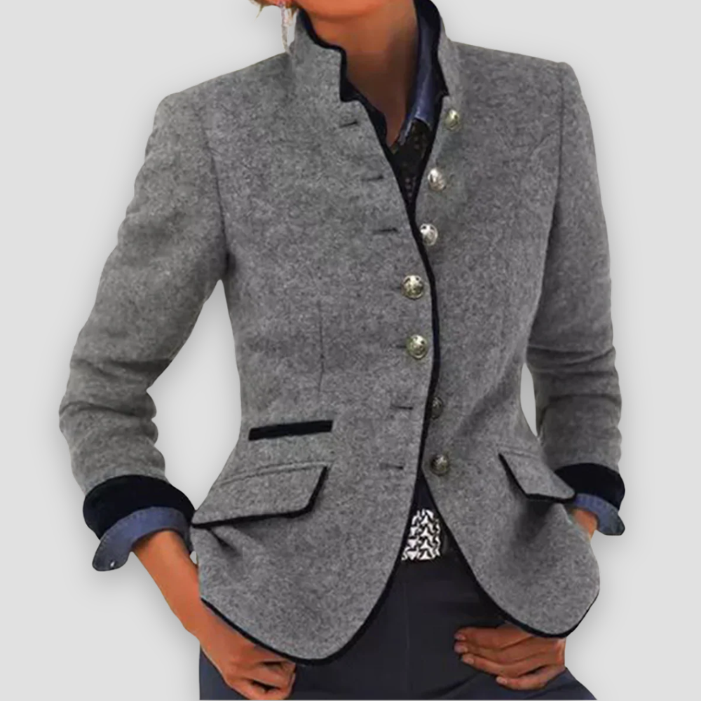 Badhie | Women’s Winter Jacket Tailored Wool Military Blazer