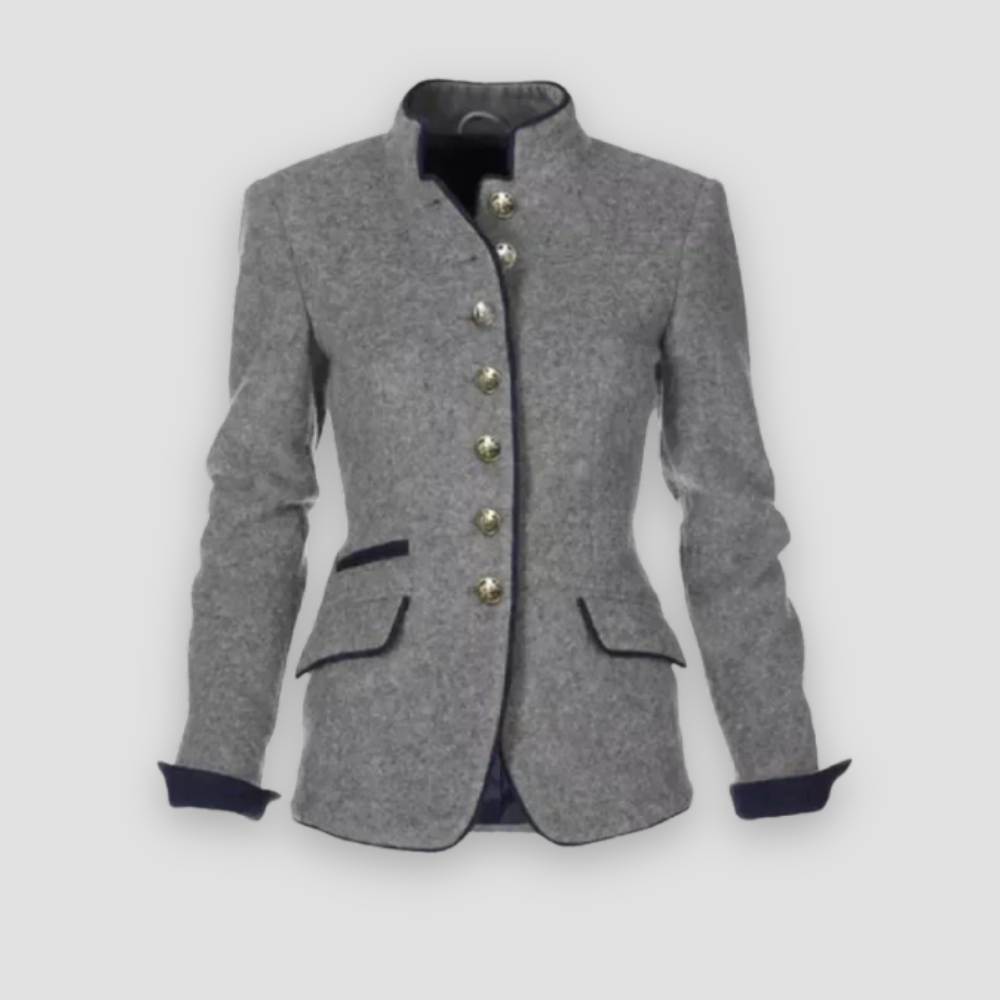 Badhie | Women’s Winter Jacket Tailored Wool Military Blazer