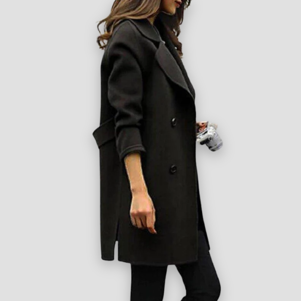 Badhie | Women’s Classic Double-Breasted Wool Coat