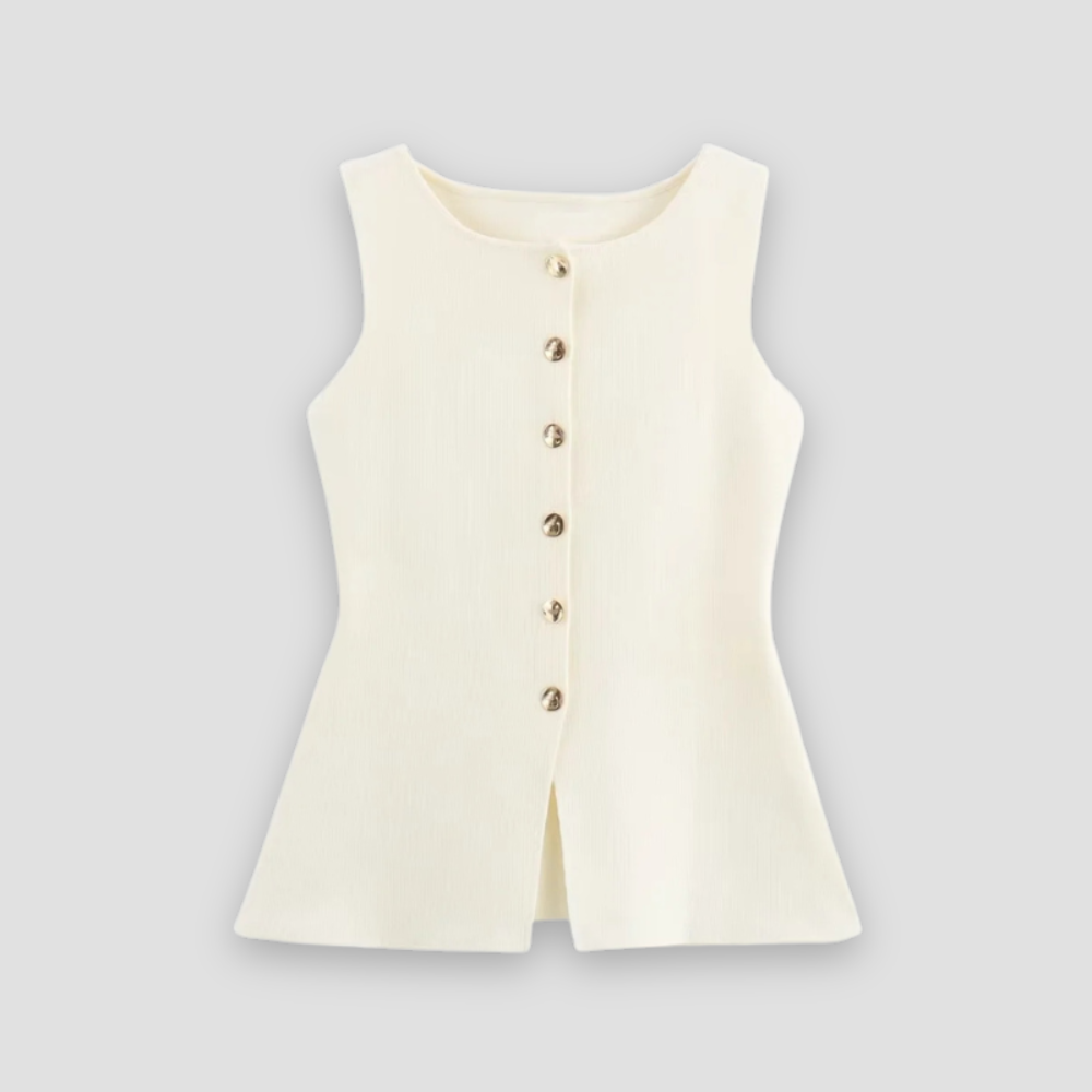 Badhie | Women’s Sleeveless Button-Down Knit Top