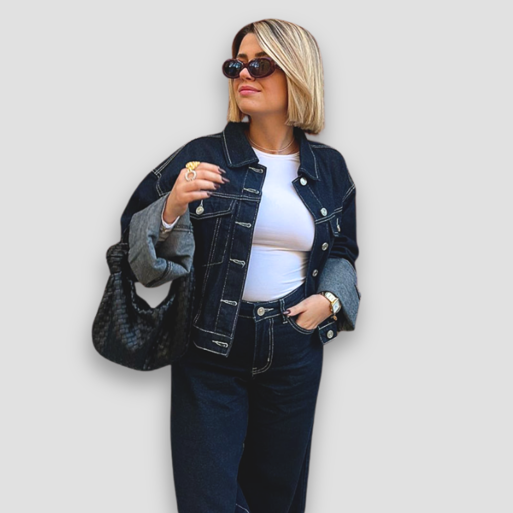 Badhie | Women's Vintage Denim Jacket Pants Set