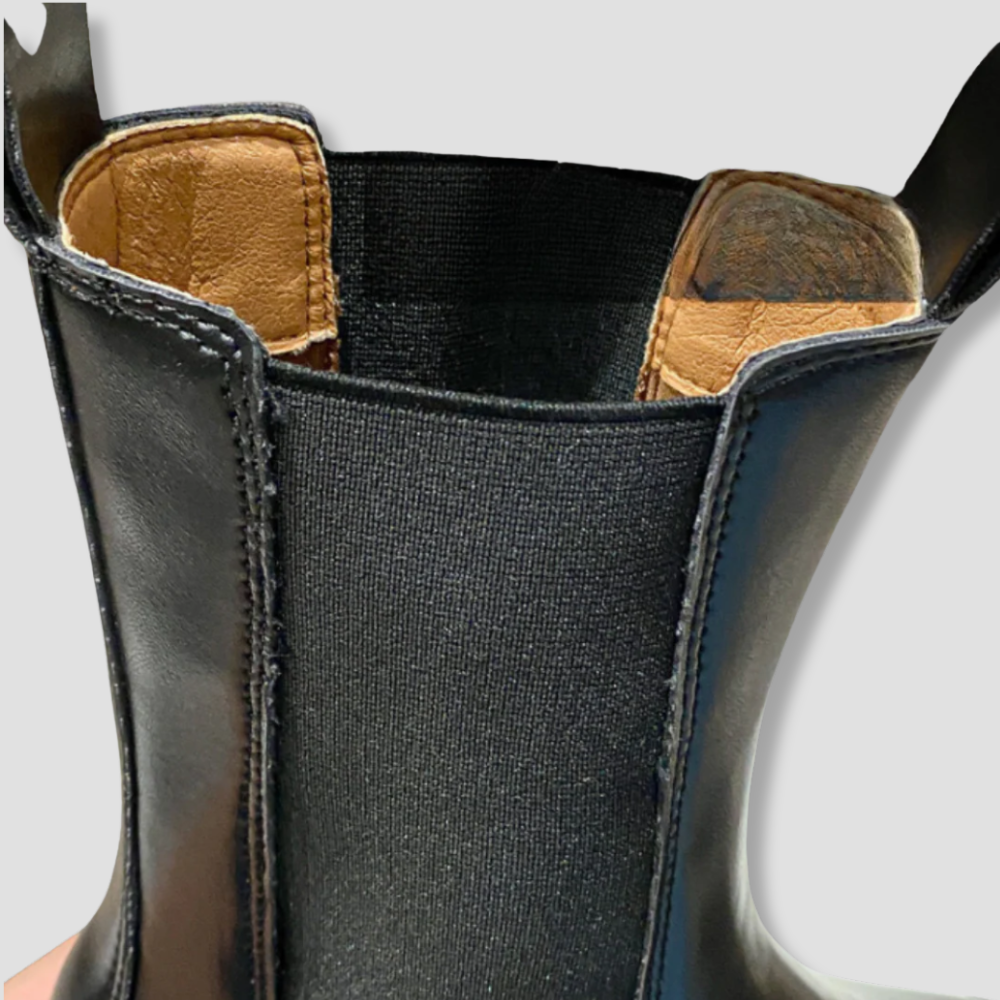 Badhie | Women’s Black Boots Classic Leather Chelsea Slip-On Boots