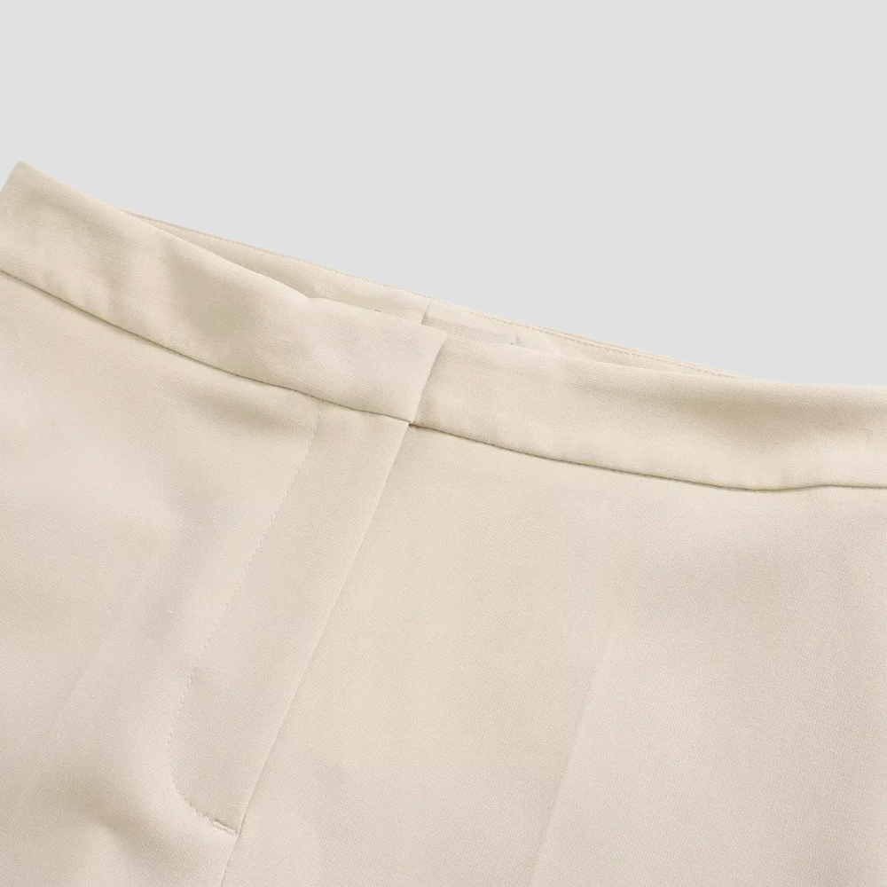 Badhie | Women's Strapless Button-Front Blazer & Tailored Trousers Set