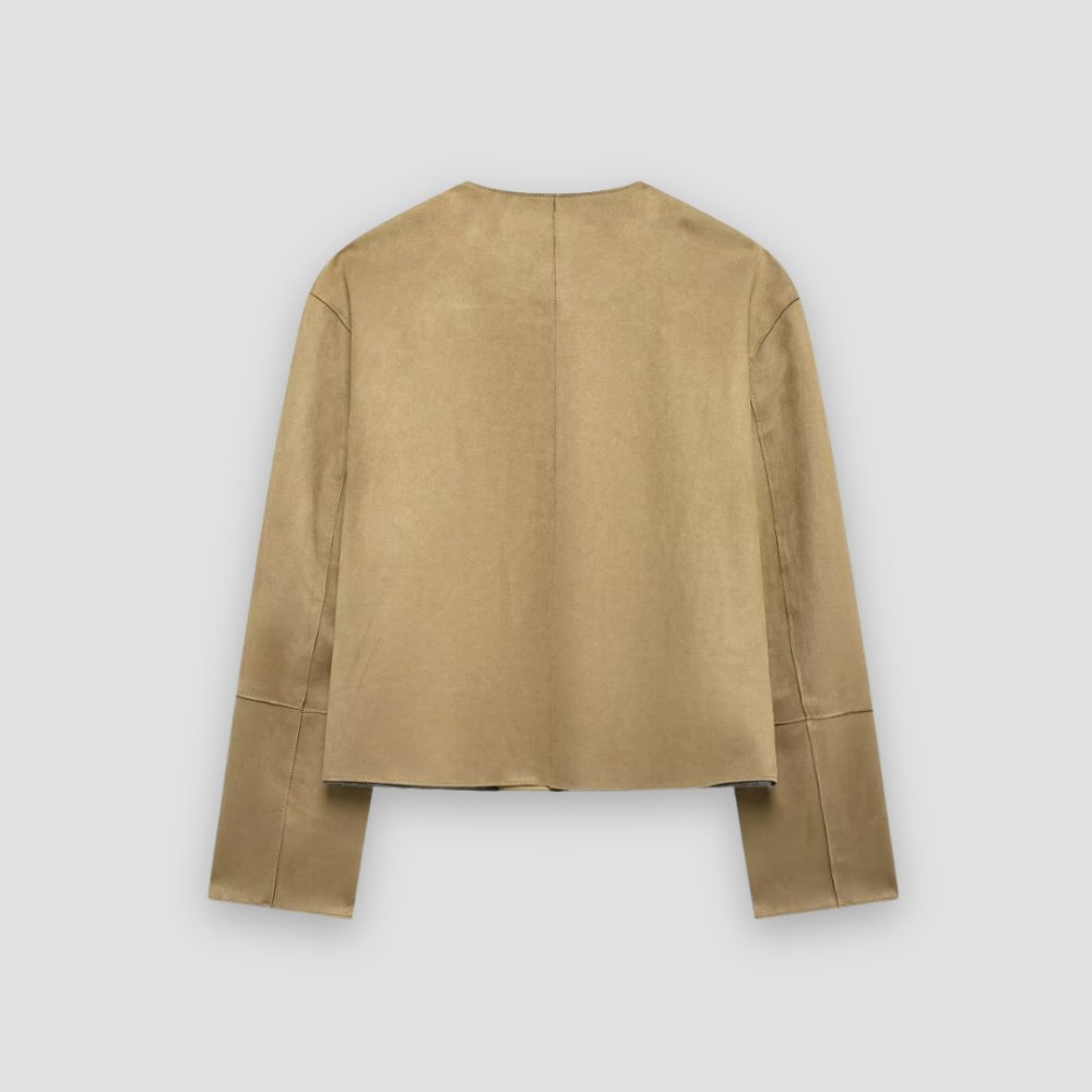Badhie | Women’s Minimalist Suede Button Jacket