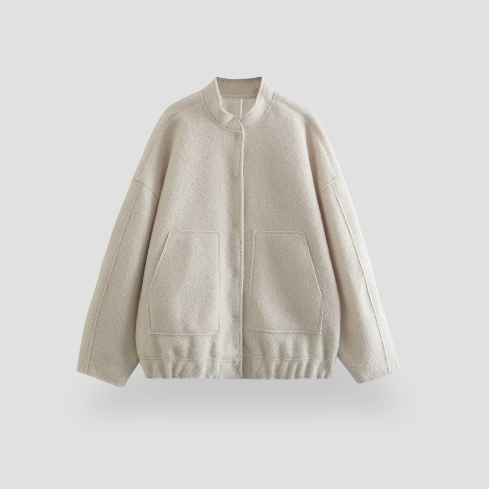 Badhie | Women's Oversized Pockets Long Sleeve Bomber Jacket