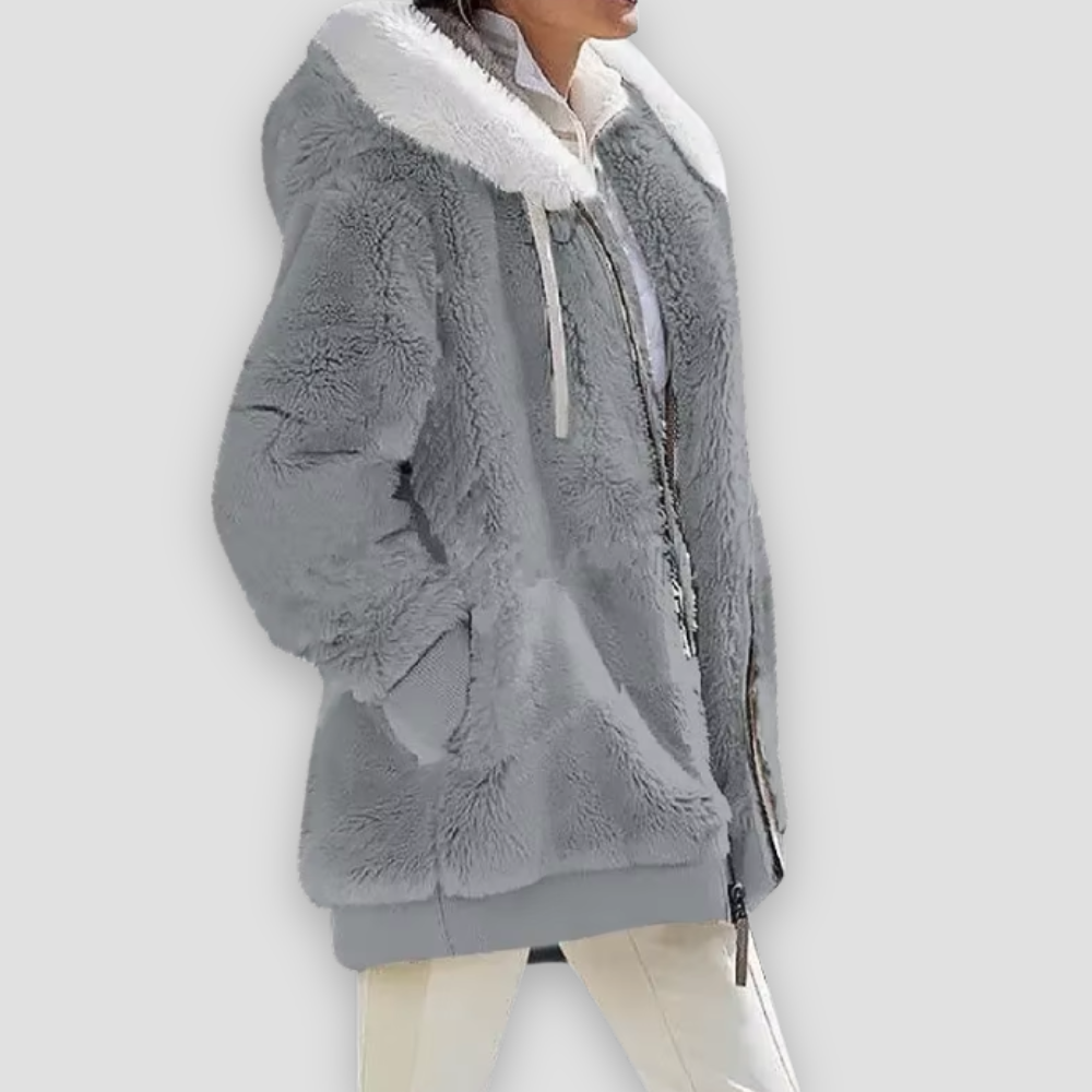 Badhie | Women’s Winter Fleece Coat Ultra-Soft Sherpa Hooded Zip Jacket