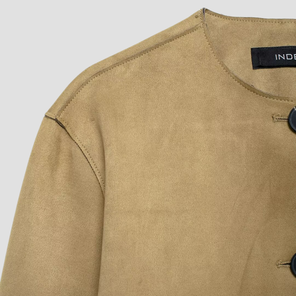 Badhie | Women’s Minimalist Suede Button Jacket