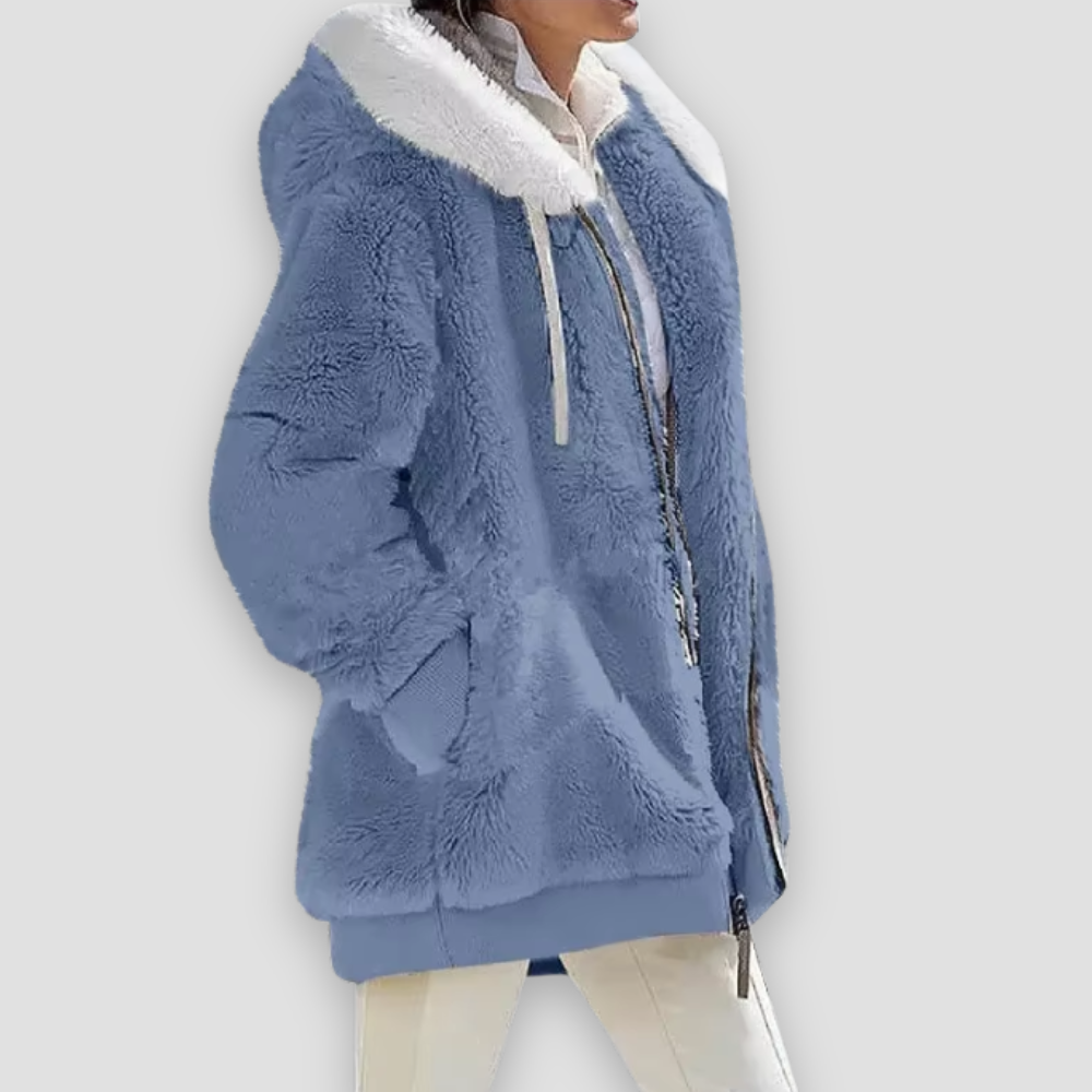 Badhie | Women’s Winter Fleece Coat Ultra-Soft Sherpa Hooded Zip Jacket