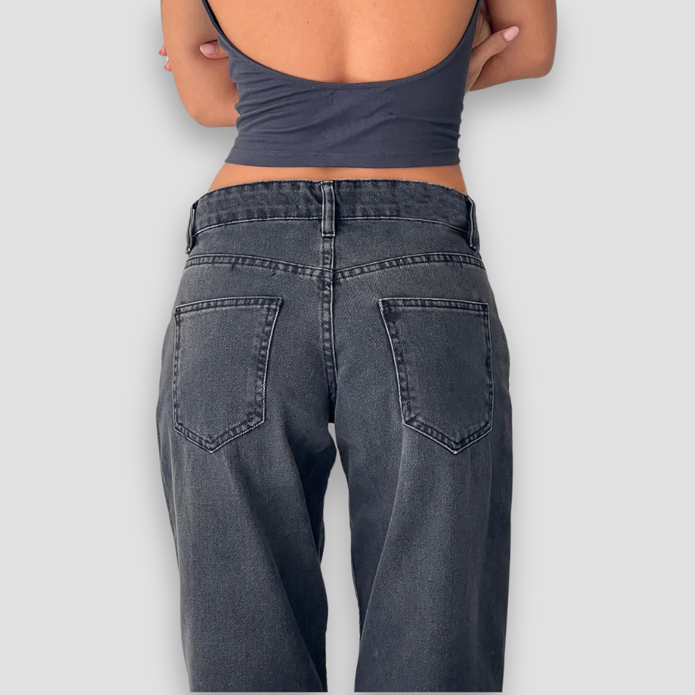 Badhie | Women's Wide-Leg Vintage Wash Jeans