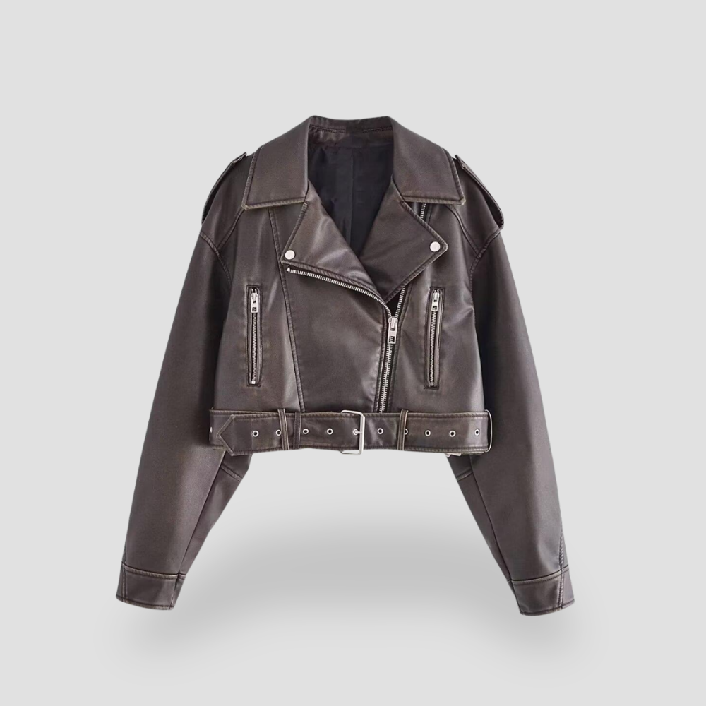 Badhie | Women's Cropped Moto Jacket