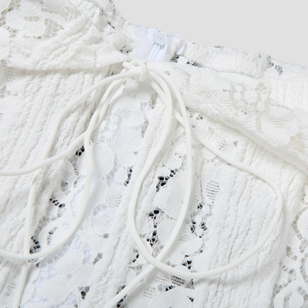 Badhie | Women's Lace Off-Shoulder Long Sleeve Maxi Dress