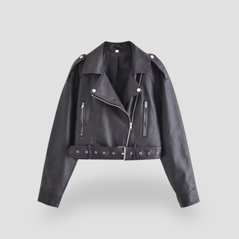 Badhie | Women's Cropped Moto Jacket