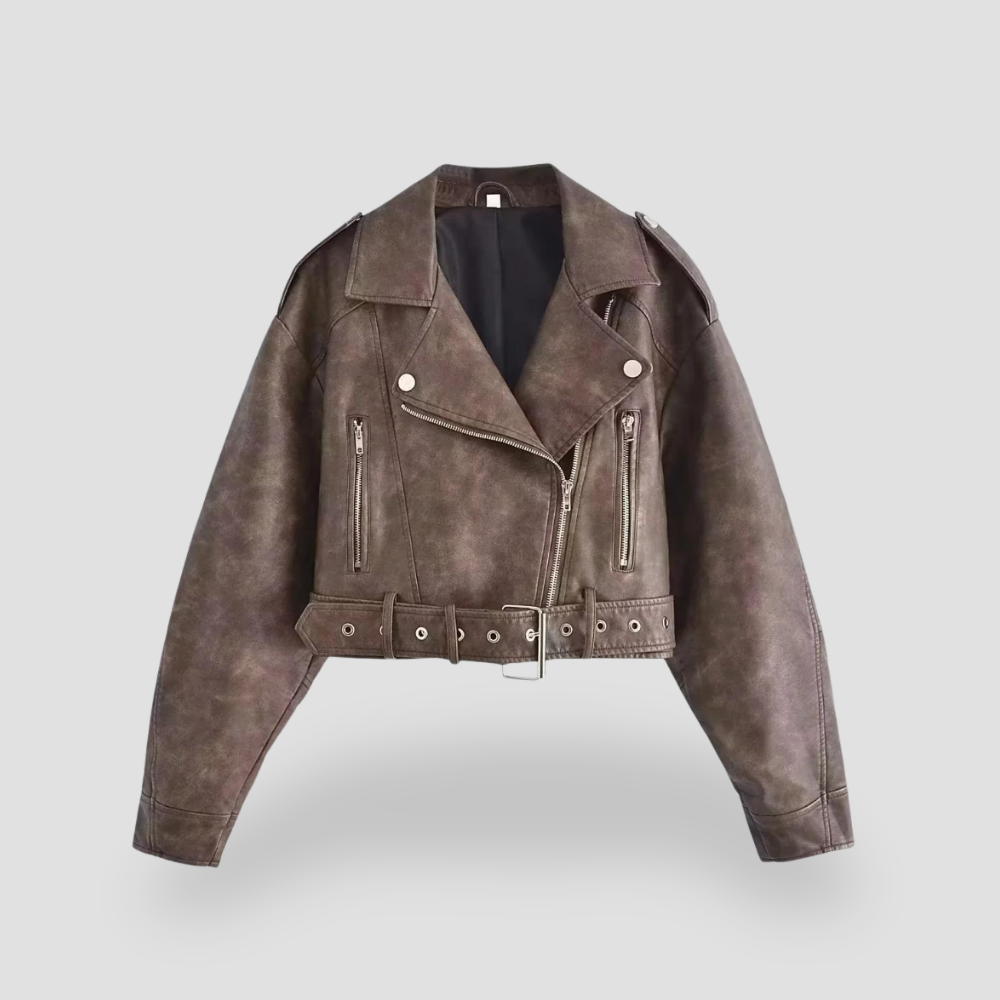 Badhie | Women's Cropped Moto Jacket