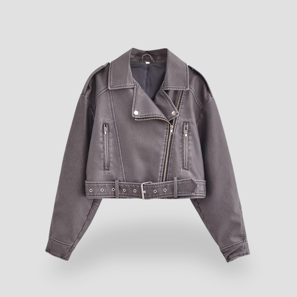 Badhie | Women's Cropped Moto Jacket