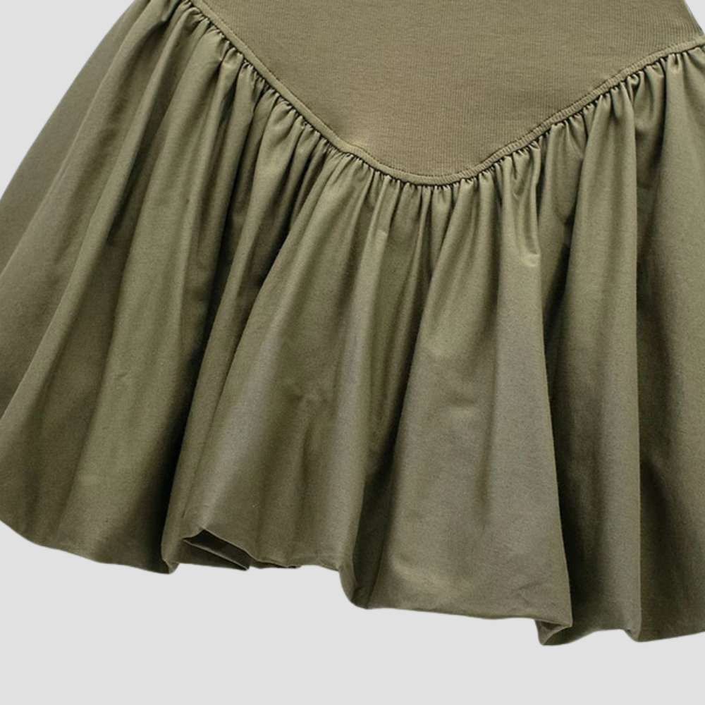 Badhie | Women's Ruched Contrast Mini Dress