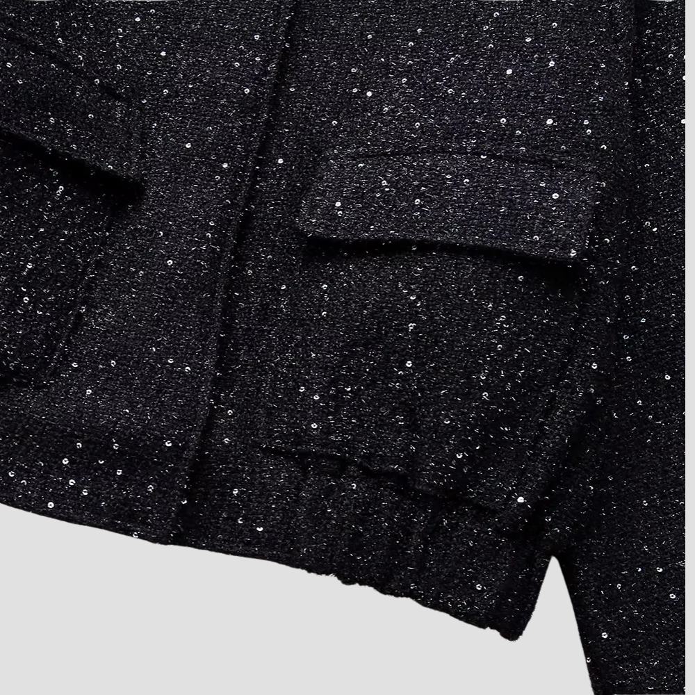 Badhie | Women’s Sparkle Tweed Bomber Jacket